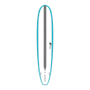 torq TET 9´6 - Longboard - White + Carbon Strip + Teal Rails