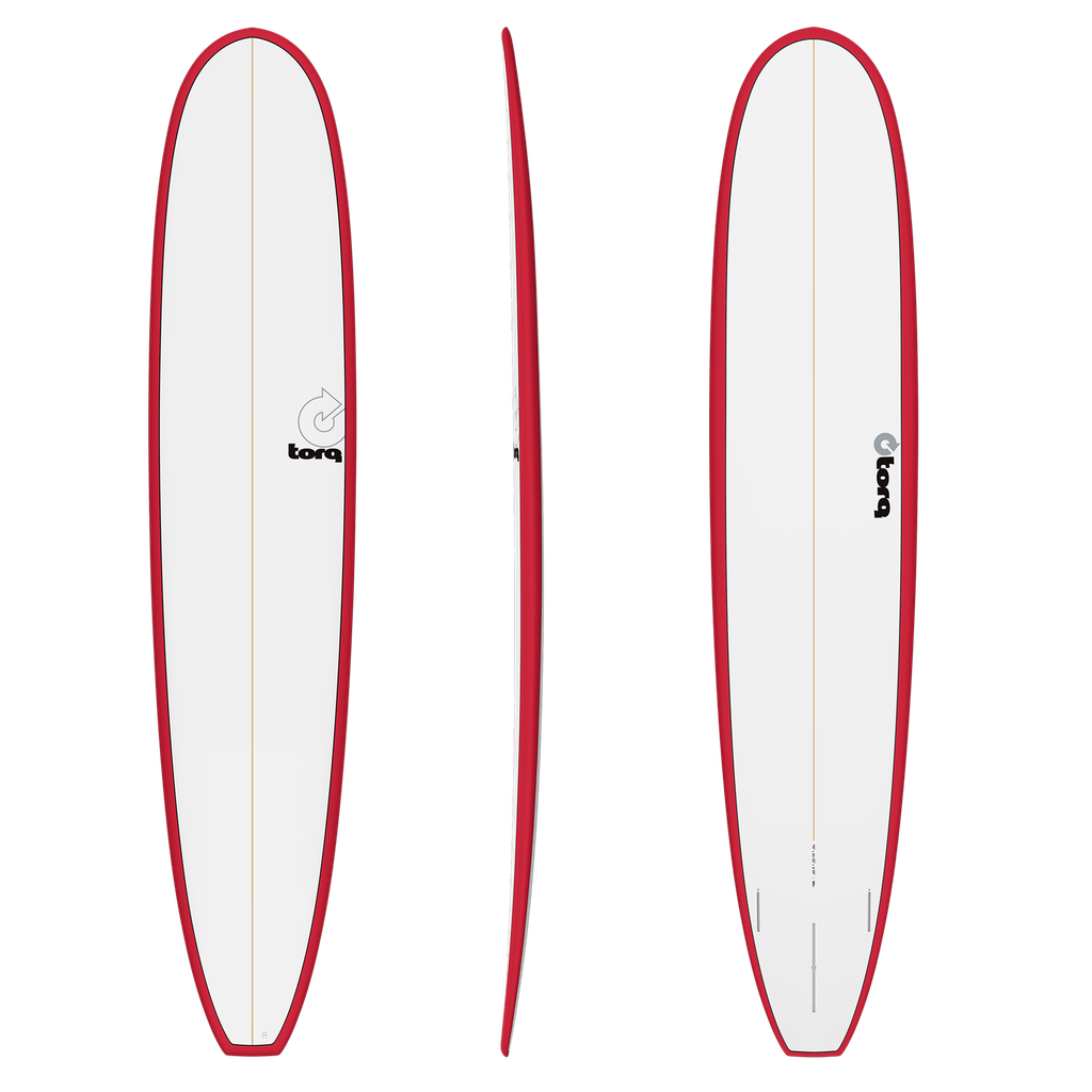 torq TET 9´6 - Longboard - Red Rails + Pinline 