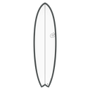 torq TET 6´6 - Fish - White + Carbon Strip + Graphite Rails